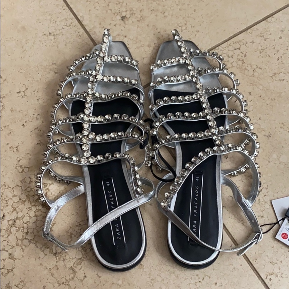 Silver Zara Sandals